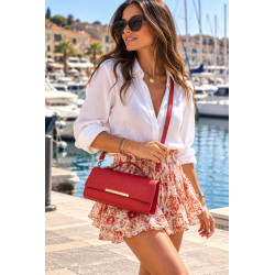 Sac à main en cuir 100% cuir avec poignée et bandoulière femme