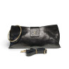 Sac bandoulière en cuir irisé 100% cuir avec anneau doré et bandoulière réglable