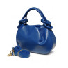Sac bandoulière femme en cuir grainé avec anses nouées et bandoulière amovible