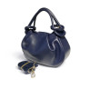 Sac bandoulière femme en cuir grainé avec anses nouées et bandoulière amovible