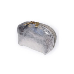 Porte-monnaie femme en cuir irisé 100% cuir avec fermeture zippée