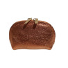 Porte-monnaie femme en cuir irisé 100% cuir avec fermeture zippée