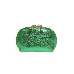 Porte-monnaie femme en cuir irisé 100% cuir avec fermeture zippée