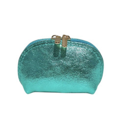 Porte-monnaie femme en cuir irisé 100% cuir avec fermeture zippée